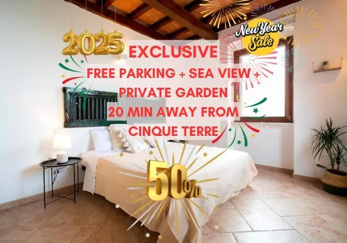 Seaview House Free Parking & Private Garden ラ・スペツィア